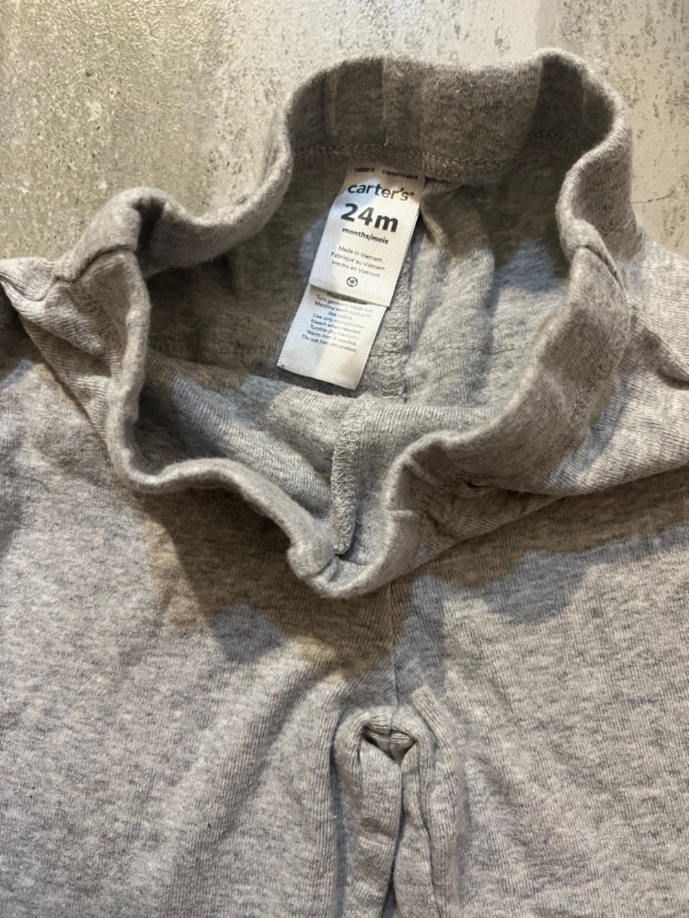 Carter's Light Gray Ruffle-Back Leggings - Picture 4 of 4